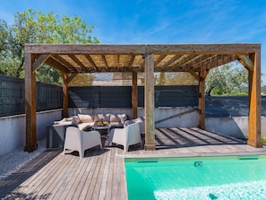 Villa | Pool | Indoor pool, outdoor pool - Nice Villa With Private Pool, Fenced Garden, Roofed Terrace, Near the Beach (Bibinje)