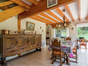 Dining - Modern Wooden Chalet Situated in the Middle of the Wood (Allarmont)