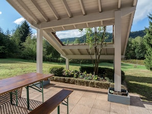 Balcony - Modern Wooden Chalet Situated in the Middle of the Wood (Allarmont)