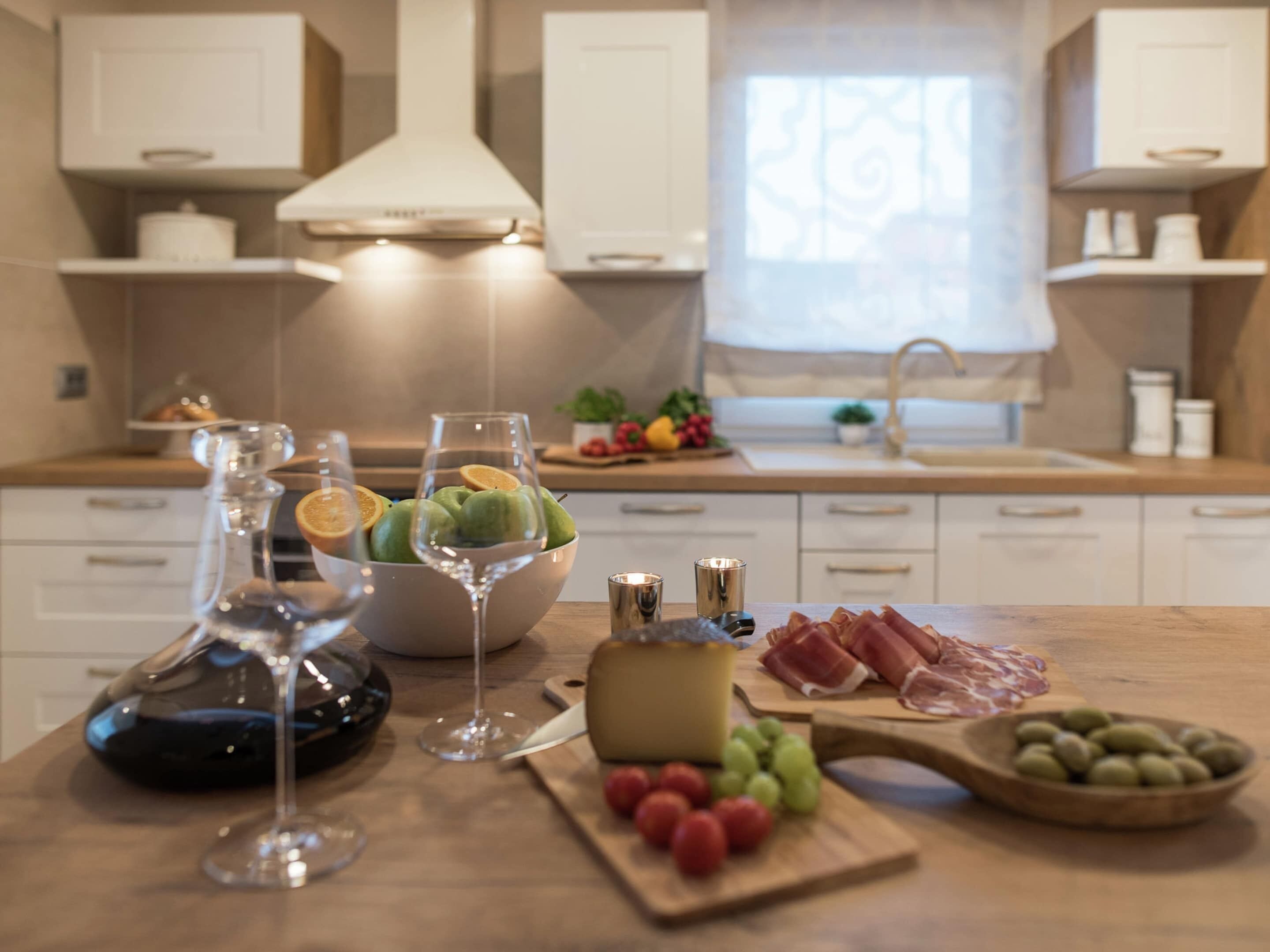 Villa | Private kitchen | Microwave, highchair