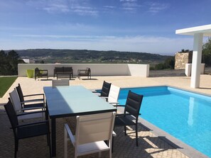 Outdoor pool, a heated pool