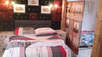 2 bedrooms, individually furnished, travel crib, bed sheets