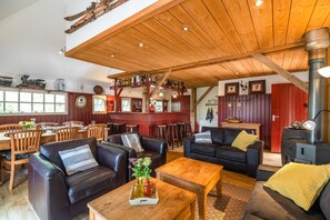 House | Living room | Fireplace - Farmhouse in Balkbrug With Sauna (Balkbrug)