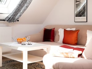 Apartment | Living room | DVD player - Quaint Apartment in Altenhagen near Forest (Celle)