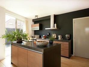 Apartment | Private kitchen | Fridge, microwave, dishwasher, coffee/tea maker - Delightful Apartment in Tholen With Roof Terrace (Tholen)