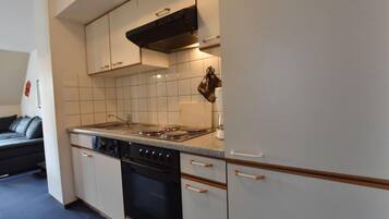 Apartment | Private kitchen | Stovetop, electric kettle, toaster