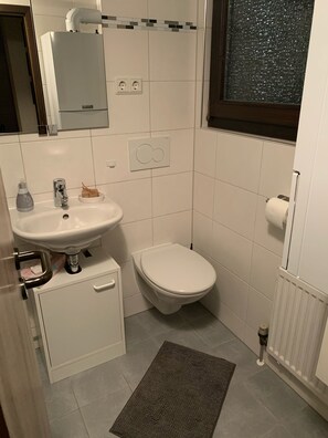 Shower, hair dryer, slippers, towels - Pure nature - forest vacation in the Tiny House (Ronshausen)