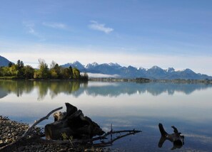 Apartment | View from property - Alpenapartment mit Garten (Halblech)