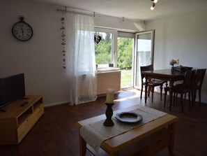 Apartment | Living room | DVD player - Restful Apartment in Raversbeuren near Town Center (Briedel)