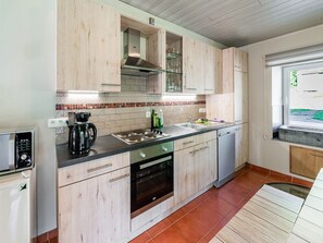 House | Private kitchen | High chair - Holiday Home in Houffaliz With Garden (Houffalize)