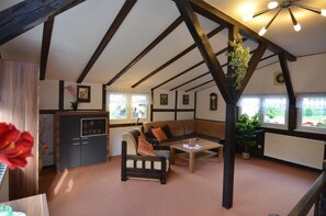 House | Living room | DVD player - Quaint Holiday Home in Elbingerode near Forest (Oberharz am Brocken)