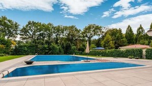 Outdoor pool - Cozy Chalet in Stegeren With Swimming Pool (Stegeren)