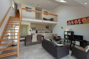 Living room - Holiday Home With Private Terrace (Langweer)