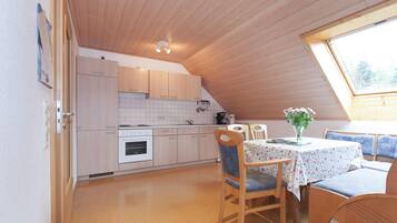 Apartment | Private kitchen | Microwave, dishwasher, high chair