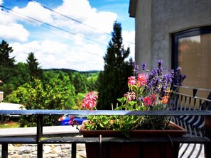 Balcony - Vintage Holiday Home in Verlaine-sur-ourthe With Valley View (Durbuy)