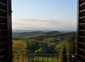 Vue sur la campagne depuis l’hébergement