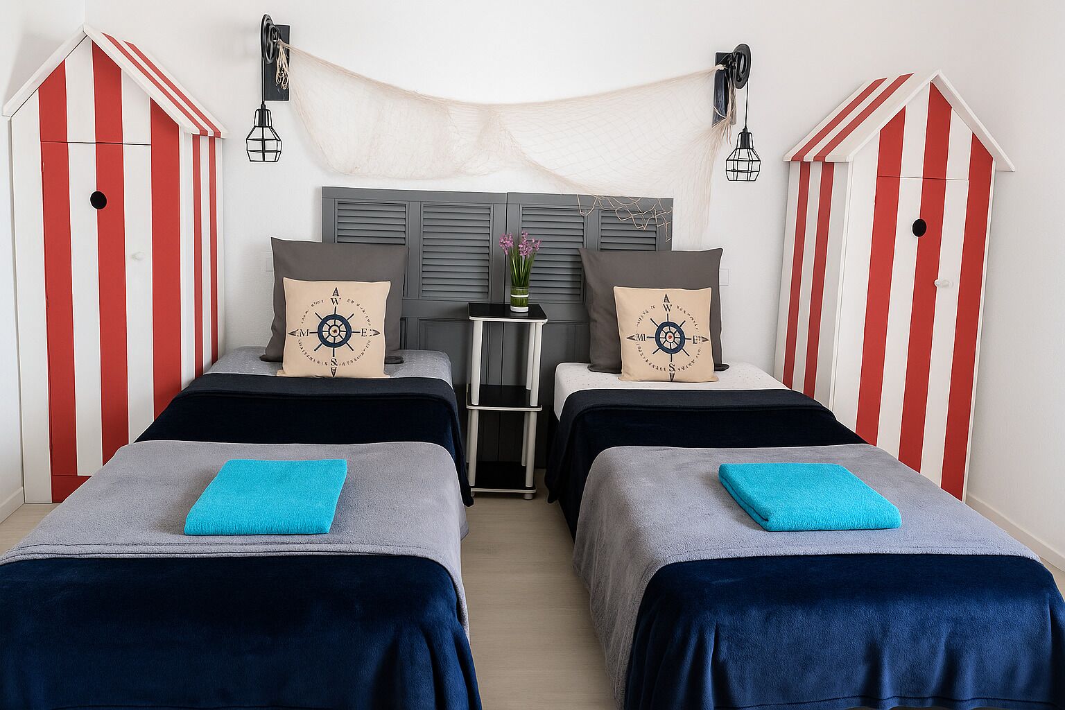 2 chambres, bureau, fer et planche à repasser, lit parapluie