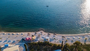 Aerial view - Apartment for 4+2, Seget Donji ❤, by the beach (Seget Donji)