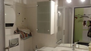 Shower, towels - Apartment on the Milstättersee With Swimming Pool in the Summer (Seeboden)