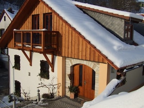 House | Exterior - Quaint Farmhouse in Langenbach near Lake (Schleusegrund)