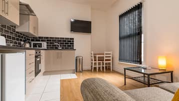 PLATFORM Fishing Quarter Apartment 2 | Living area | 32-inch flat-screen TV with digital channels, TV