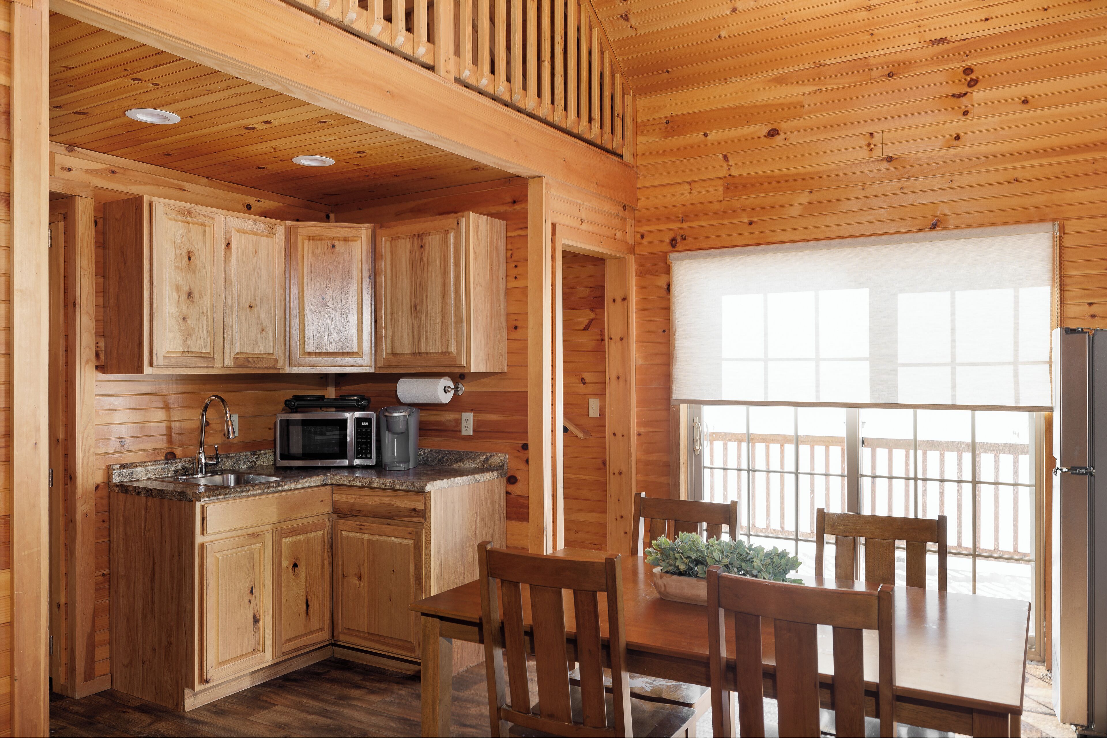 Microwave, electric kettle, toaster, cookware/dishes/utensils