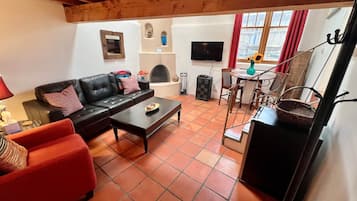 Televisión de pantalla plana, chimenea