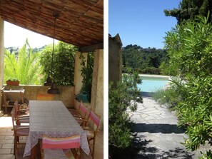 Outdoor dining - Charming Villa in Vence With Swimming Pool (Vence)