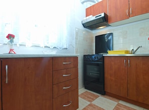 Standard Apartment, 2 Bedrooms (21002) | Private kitchenette | Fridge, microwave, oven, stovetop
