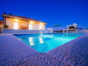 House | Pool | Indoor pool, outdoor pool - Charming Holiday Home With Private Swimming Pool, Big Garden, Near the Sea (Privlaka)