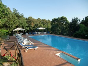 Outdoor pool - Vintage Castle in Monteriggioni Tuscany near Forest (Monteriggioni)