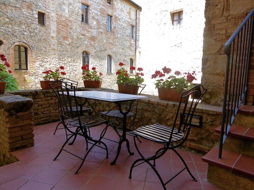 Vintage Castle in Monteriggioni Tuscany near Forest