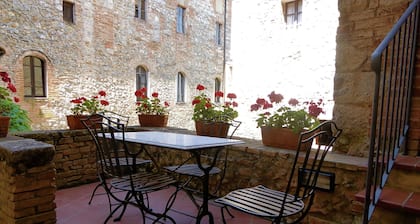 Vintage Castle in Monteriggioni Tuscany near Forest