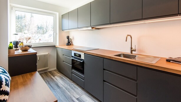 Apartemen | Dapur pribadi | Kursi makan untuk bayi