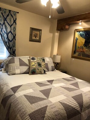 2 bedrooms, iron/ironing board, WiFi, bed sheets