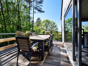 Balcony - Modern Furnished, Comfortable House With Large Sunny Terrace and Beautiful View (Durbuy)