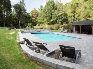 Outdoor pool - Modern Cottage in Marchin With Swimming Pool (Marchin)