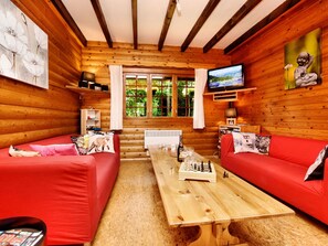 Fireplace - Chalet in Fraiture With Sauna and Garden (Vielsalm)