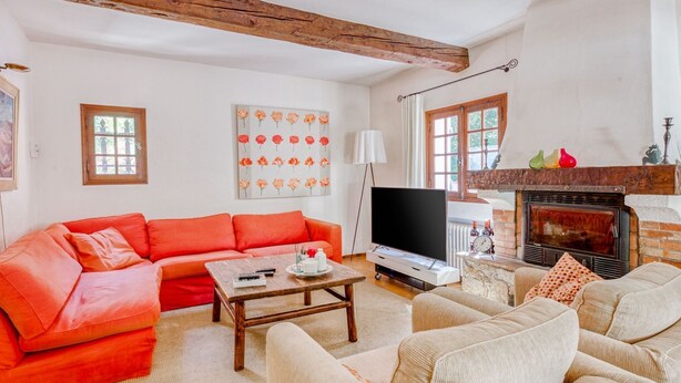 Fireplace, DVD player - Villa With Guest Accommodation and Heated Pool in Sainte Maxime (Sainte-Maxime)