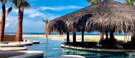 Outdoor pool, a heated pool