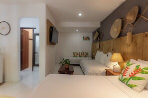 Family Quadruple Room | Minibar, free WiFi, bed sheets