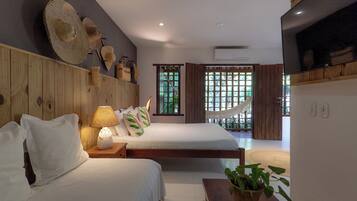 Familjerum för fyra | Minibar, gratis wi-fi och sängkläder