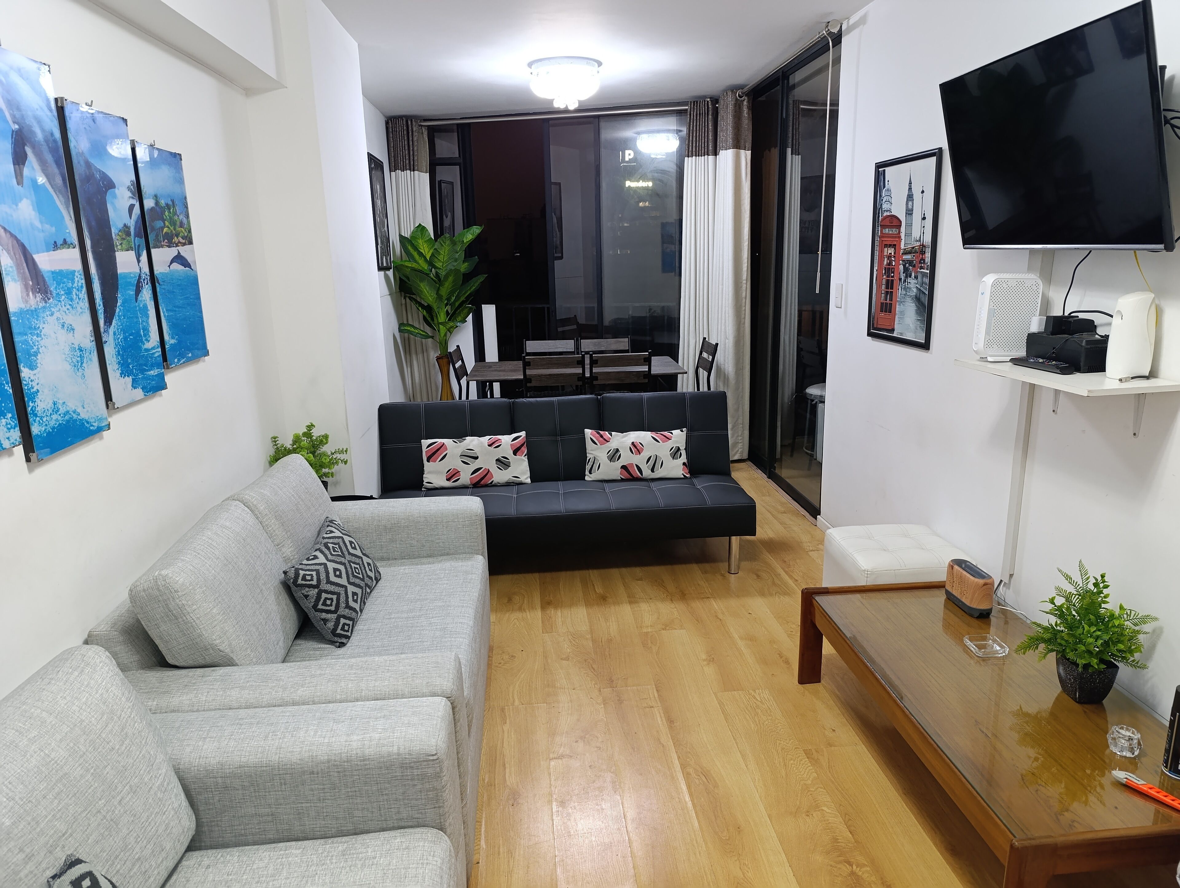 Smart TV, Netflix, DVD player, streaming services