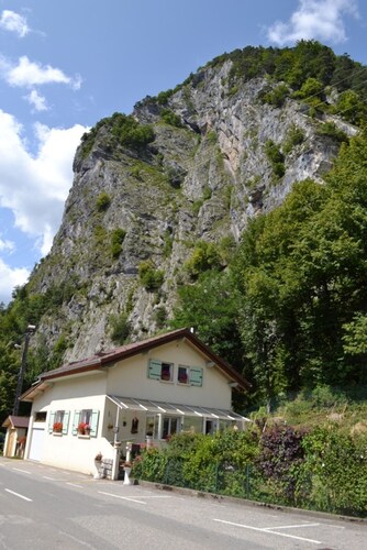 Bedroom and bathroom with toilet on the second floor of a townhouse