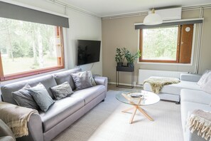 Televisie en een open haard