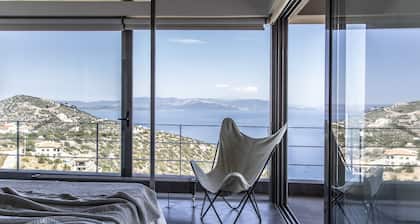 Seaview Villa Schinias, ist ein modernes und minimales Hotel mit herrlichem Ausblick!