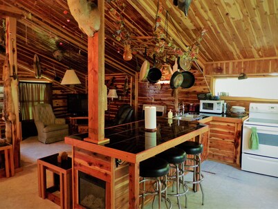 Cedar Cabin located on a working Buffalo Farm near the Buffalo National River