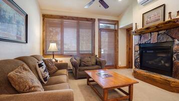 TV, fireplace, DVD player