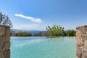 Outdoor pool - Melitta Villa, with Astonishing View, 6 Bedrooms & 6 Bathrooms. (Perdika)