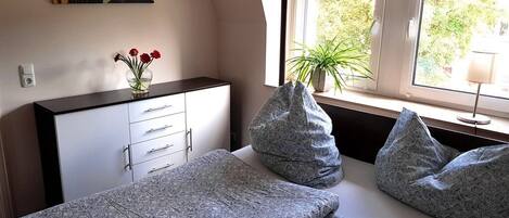 1 bedroom, iron/ironing board, travel crib, WiFi